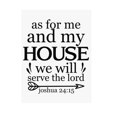 Faith Culture - Joshua 24:15 Poster - Christian Wall Art - We Will Serve the Lord Decor
