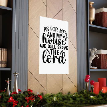 Faith Culture - Joshua 24:15 Poster - Christian Wall Art - We Will Serve the Lord Decor 24″ x 36″ Matte