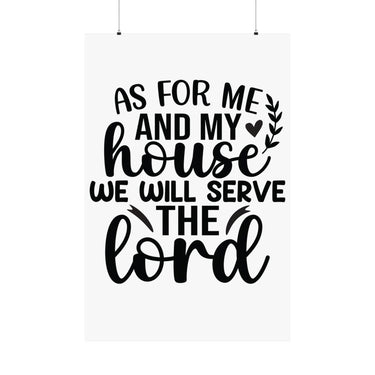 Faith Culture - Joshua 24:15 Poster - Christian Wall Art - We Will Serve the Lord Decor