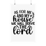 Faith Culture - Joshua 24:15 Poster - Christian Wall Art - We Will Serve the Lord Decor