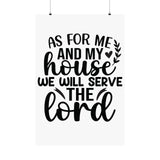 Faith Culture - Joshua 24:15 Poster - Christian Wall Art - We Will Serve the Lord Decor