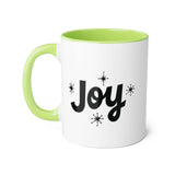 Faith Culture - Joy - Christian Accent Mug, 11oz Light Green 11oz