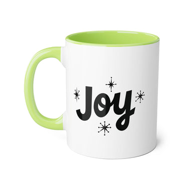 Faith Culture - Joy - Christian Accent Mug, 11oz Light Green 11oz