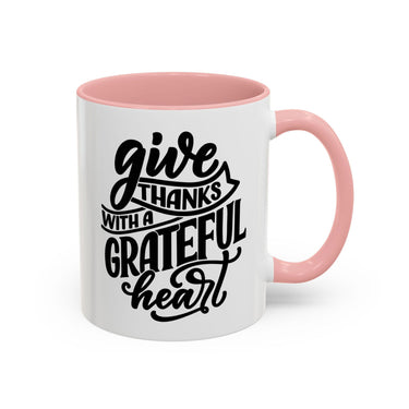 Faith Culture - Joy - Christian Thanksgiving Accent Coffee Mug, 11oz and 15oz 11oz Pink