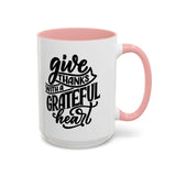 Faith Culture - Joy - Christian Thanksgiving Accent Coffee Mug, 11oz and 15oz 15oz Pink