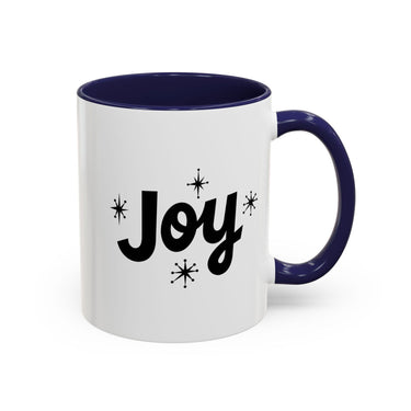 Faith Culture - Joy Christian Thanksgiving Accent Coffee Mug, 11oz and 15oz 11oz Navy