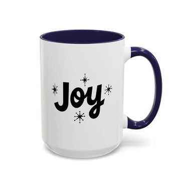 Faith Culture - Joy Christian Thanksgiving Accent Coffee Mug, 11oz and 15oz 15oz Navy