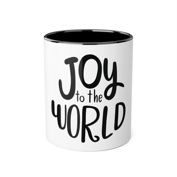 Faith Culture - Joy to the World Christmas Ornament Accent Mug - 11oz Holiday Coffee Cup - Faith Culture