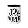 Faith Culture - Joy to the World Christmas Ornament Accent Mug - 11oz Holiday Coffee Cup Black 11oz