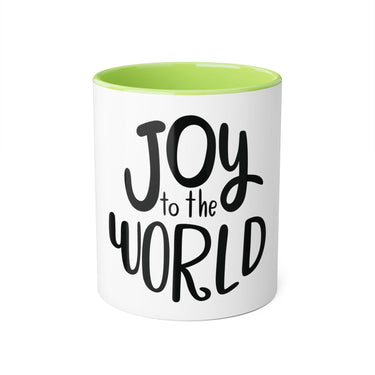 Faith Culture - Joy to the World Christmas Ornament Accent Mug - 11oz Holiday Coffee Cup - Faith Culture