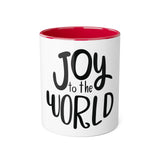 Faith Culture - Joy to the World Christmas Ornament Accent Mug - 11oz Holiday Coffee Cup - Faith Culture