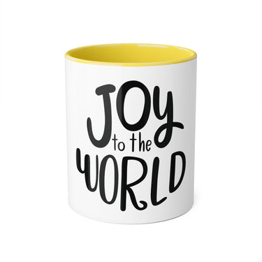 Faith Culture - Joy to the World Christmas Ornament Accent Mug - 11oz Holiday Coffee Cup - Faith Culture
