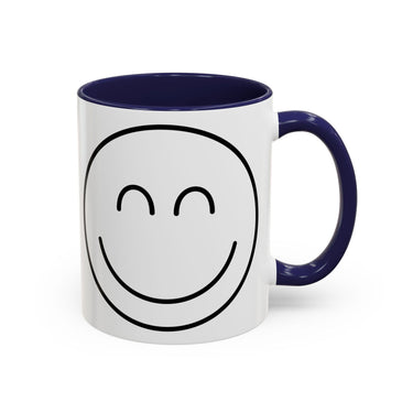 Faith Culture - Joyful Smiley - Christian Thanksgiving Accent Coffee Mug, 11oz and 15oz 11oz Navy