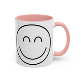 Faith Culture - Joyful Smiley - Christian Thanksgiving Accent Coffee Mug, 11oz and 15oz 11oz Pink