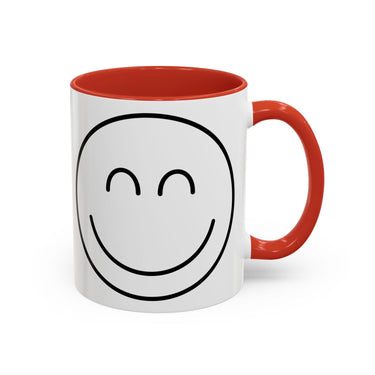 Faith Culture - Joyful Smiley - Christian Thanksgiving Accent Coffee Mug, 11oz and 15oz 11oz Red