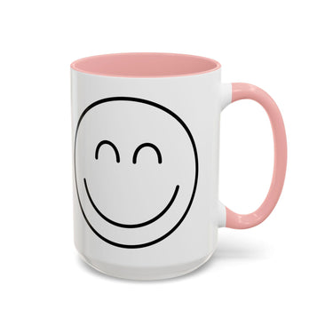 Faith Culture - Joyful Smiley - Christian Thanksgiving Accent Coffee Mug, 11oz and 15oz 15oz Pink