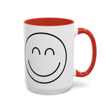 Faith Culture - Joyful Smiley - Christian Thanksgiving Accent Coffee Mug, 11oz and 15oz 15oz Red