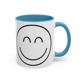 Faith Culture - Joyful Smiley - Christian Thanksgiving Accent Coffee Mug, 11oz and 15oz 11oz Light Blue