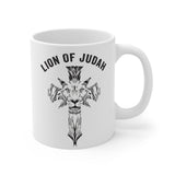 Faith Culture - Lion of Judah - Christian Ceramic Coffee Mug (11oz) 11oz White