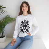 Faith Culture - Lion of Judah - Christian Unisex Heavy Blend™ Crewneck Sweatshirt White