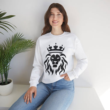 Faith Culture - Lion of Judah - Christian Unisex Heavy Blend™ Crewneck Sweatshirt White