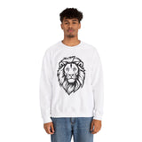 Faith Culture - Lion of Judah - Christian Unisex Heavy Blend™ Crewneck Sweatshirt White