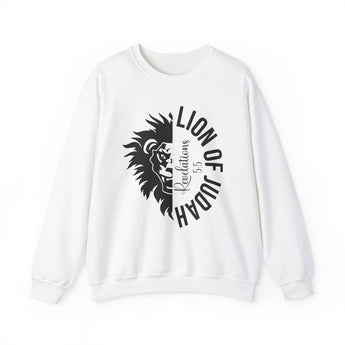 Faith Culture - Lion of Judah - Christian Unisex Heavy Blend™ Crewneck Sweatshirt White