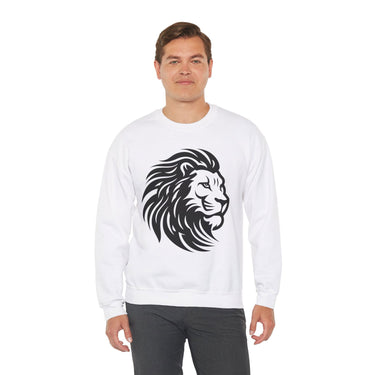 Faith Culture - Lion of Judah - Christian Unisex Heavy Blend™ Crewneck Sweatshirt White