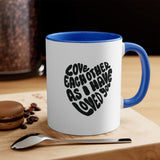Faith Culture - Love Each Other as I Have Loved You Christian Accent Coffee Mug 11oz Blue