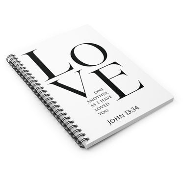 Faith Culture - Love One Another - John 13:34 - Christian Spiral Notebook - Ruled Line