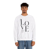 Faith Culture - Love One Another - John 13:34 - Christian Unisex Heavy Blend Crewneck Sweatshirt