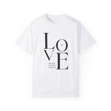 Faith Culture - Love One Another John 13:34 Christian Unisex Garment-Dyed T-shirt