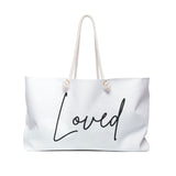 Faith Culture - Loved Christian Weekender Tote Bag 24" × 13"