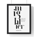 Faith Culture - Majesty and Strength - Psalm 93:4 - Christian Wall Art 11″ x 14″ Black