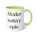 Faith Culture - Make Today Epic - Christian Thanksgiving Accent Mug, 11oz