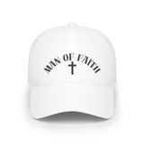 Faith Culture - Man Of Faith - Christian Low Profile Baseball Cap White One size