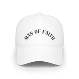 Faith Culture - Man Of Faith - Christian Low Profile Baseball Cap White One size