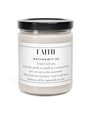 Faith Culture - Matthew 17:20 Christian Scented Soy Candle, 9oz Apple Harvest 9oz