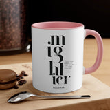 Faith Culture - Mightier Than the Waves of the Sea is His Love for You, Psalm 93:4 Accent Coffee Mug, 11oz Pink 11oz
