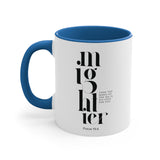 Faith Culture - Mightier Than the Waves of the Sea is His Love for You, Psalm 93:4 Accent Coffee Mug, 11oz