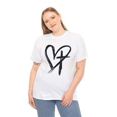My Heart and the Cross Unisex Heavy Cotton Tee