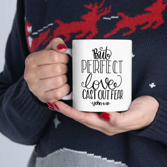 Faith Culture - 'No Fear in Love' - John 4:18 Christian Ceramic Mug 11oz 11oz