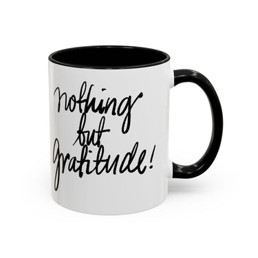 Faith Culture - Nothing But Gratitude Christian Thanksgiving Accent Coffee Mug, 11oz and 15oz 11oz Black