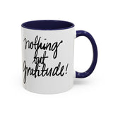 Faith Culture - Nothing But Gratitude Christian Thanksgiving Accent Coffee Mug, 11oz and 15oz 11oz Navy