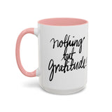Faith Culture - Nothing But Gratitude Christian Thanksgiving Accent Coffee Mug, 11oz and 15oz