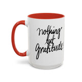 Faith Culture - Nothing But Gratitude Christian Thanksgiving Accent Coffee Mug, 11oz and 15oz