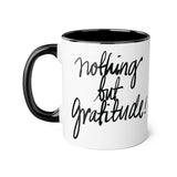Faith Culture - Nothing but Gratitude - Christian Thanksgiving Accent Mug, 11oz Black 11oz