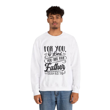 Faith Culture - Our Father - Christian Unisex Heavy Blend™ Crewneck Sweatshirt White