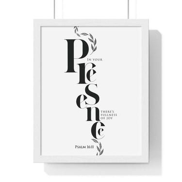 Faith Culture - Path of Joy - Psalm 16:11 - Christian Wall Art 11″ x 14″ White