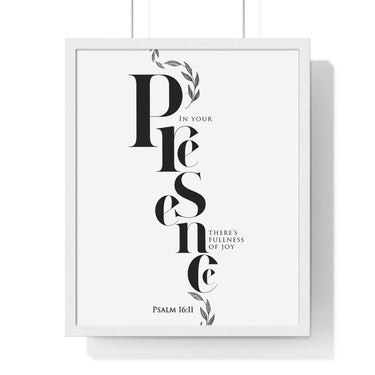 Faith Culture - Path of Joy - Psalm 16:11 - Christian Wall Art 16" x 20" White